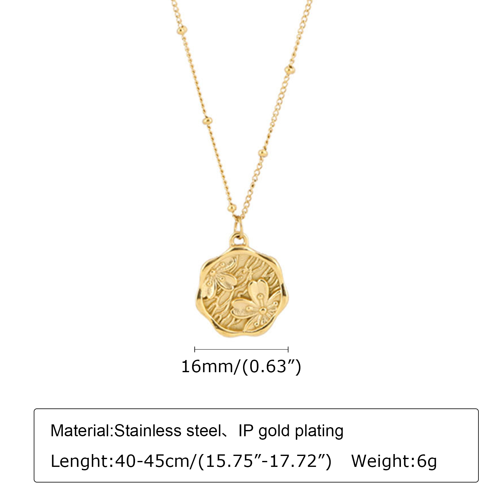 عملة قلادة زهرة قلادة للنساء ، - مراجعة Birth Flower Necklace وسعره